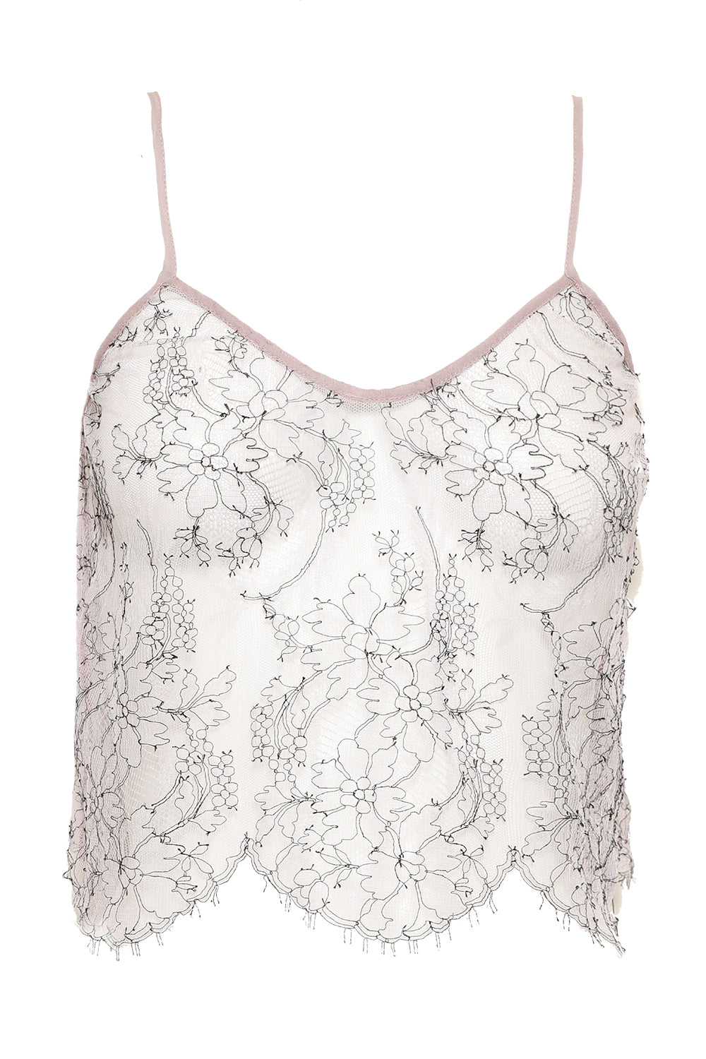 VIOLET VALENTINE SHEER LACE CAMISOLE